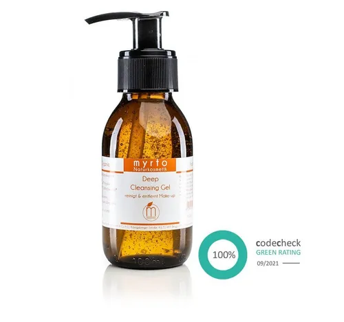 myrto Naturkosmetik Gesichts-Reinigungsfluid myrto Deep Cleansing Gel - Klärendes Reinigungsgel, ohne Duftstoffe, Glasflasche, emulgatorfrei, vegan