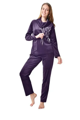 RAIKOU Hausanzug Damen mit Strassstein - Eleganter 2-teiliger Freizeitanzug von RAIKOU, ideal für Zuhause und unterwegs. Der bequeme Stoff sorgt für Wohlfühlmomente, während das Design mit Strasssteinen zum Blickfang wird. Perfekt für jede Jahreszeit!