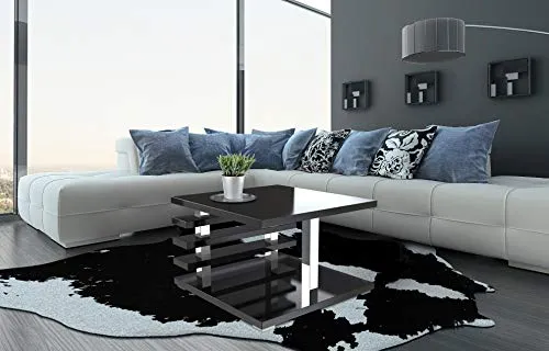 Design Couchtisch DC-2 Schwarz Hochglanz 60x60x40cm