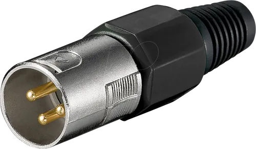 GOOBAY 11749 - XLR-Stecker, 3-polig, vergoldete Kontakte