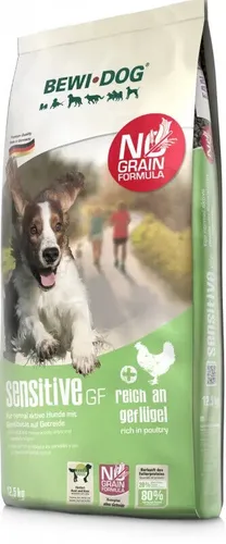 Bewi Dog Sensitive GF 12,5 kg - Getreidefreies Hundefutter - Hundefutter für alle Größen, ideal für empfindliche Hunde. Mit hochwertigem Geflügel und ohne Getreide, perfekt für eine ausgewogene Ernährung.