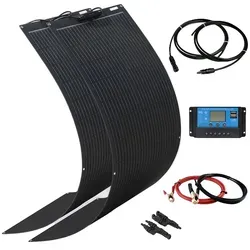 Solarpanel-Kit 200W, monokristallines Design für einfache Installation