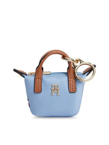 Tommy Hilfiger Schlüsselanhänger TH CHARMS POPETTE NANO - Modischer Schlüsselanhänger aus Leder und Nylon in hellblau. Mit eleganten Applikationen und einem praktischen Design, ideal für den täglichen Gebrauch und als stylisches Accessoire.