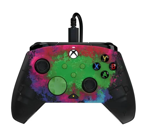 PDP Xbox REMATCH GLOW Wired Controller - Space Dust - Xbox One Controller mit einzigartigem Glow-in-the-Dark Design, integrierter Audiosteuerung und programmierbaren Rücktasten für schnelle Reaktionen und Komfort.