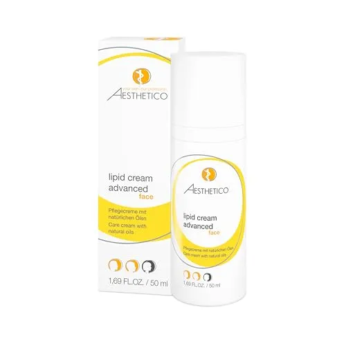 Aesthetico Lipid Cream Advanced 50ml - Medizinische Körperpflege für sehr trockene und neurodermitisneigende Haut, intensiv hydratisierend mit Hyaluronsäure und natürlichen Ölen, schützt vor Feuchtigkeitsverlust und sorgt für geschmeidige Haut.