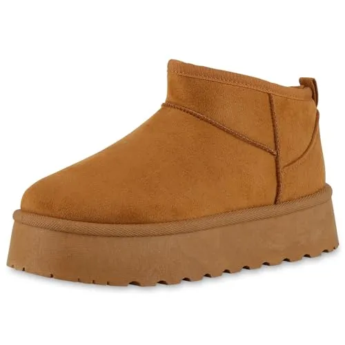 VAN HILL Damen Plateau Boots 213403 von Van Hill