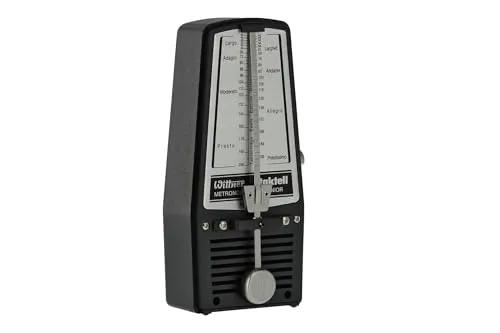 Wittner Metronom Taktell Junior 820 - Mechanisch, Schwarz - Metronome aus robustem Kunststoff, mechanisch zum Aufziehen - keine Batterien nötig. Perfekt für Musiker zur Verbesserung des Timings, Made in Germany.