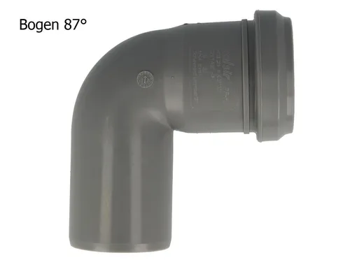 Valsir Ablaufrohr HT Bogen, mit einseitiger Steckmuffe und Gummidichtung, Ø 32 mm