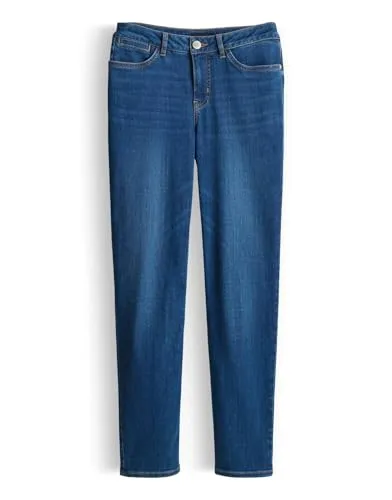 OPUS Damen Straight | ELMA CLEVER Straight Jeans Strong Blue - Gerade geschnittene Jeans mit authentischer Waschung, ideal für lässige Outfits. Erhältlich in verschiedenen Längen für perfekten Sitz.