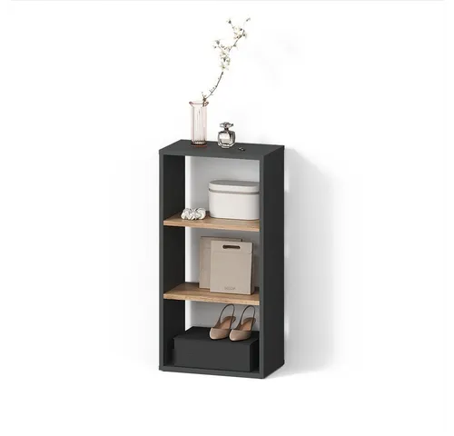 Livinity Aufbewahrungsregal Ortello, Anthrazit/Goldkraft Eiche, 40 x 80.1 cm