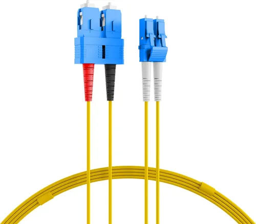 ProfiPatch Glasfaserkabel LWL Patchkabel Duplex LC-SC Singlemode 9/125µ OS2 Lichtwellenleiter 15m