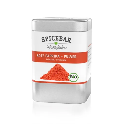 80g Rote Paprika -Pulver Edelsüß, Premium, bio, Topqualität Spanien Spicebar