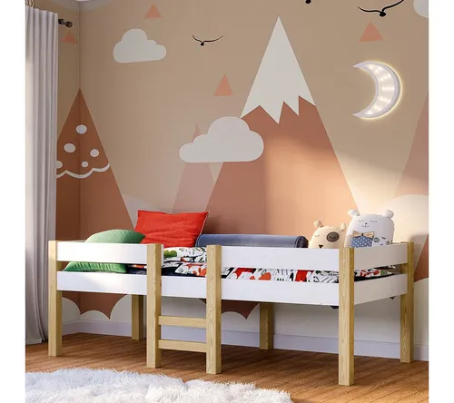 Bellabino Hochbett Aspy 90x200 cm in weiß von Bellabino