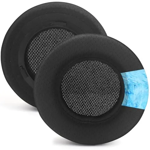 Virtuoso RGB-Ersatz-Ohrpolster, kompatibel mit Corsair Virtuoso RGB Wireless SE XT Gaming-Headset, Komfort-Netzgewebe, Ohrenschützer aus hochdichtem Memory-Schaum, zusätzliche Dicke (schwarz)