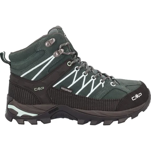 CMP Damen Rigel Mid Wmn Trekking Shoes Wp - Robuste Wanderschuhe in Trek Green Jade - Wanderschuhe mit Knöchelunterstützung, wasserabweisend und aus echtem Leder für optimalen Komfort und Stabilität auf jedem Terrain.