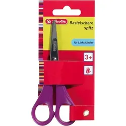 herlitz Bastelschere 13,5cm spitz farbig sortiert Linkshänder