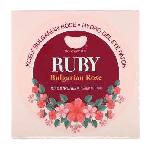 Petitfee Hydrogel Augenpads Rubin Bulgarische Rose, 60 Stück