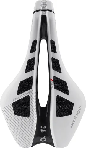 PROLOGO Unisex Dimension Tirox Cpc Rennradsattel, weiß, 143mm - Fahrradsattel mit innovativem CPC-System für optimale Griffigkeit und Stoßdämpfung, ideal für männliche und weibliche Fahrer. Ergonomisches Design sorgt für Druckentlastung und erhöhten Komfort.