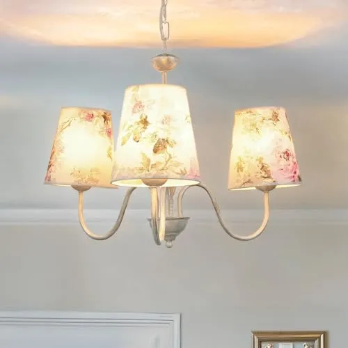 Licht-Erlebnisse Hängeleuchte 3-flammig Floral von Licht-Erlebnisse