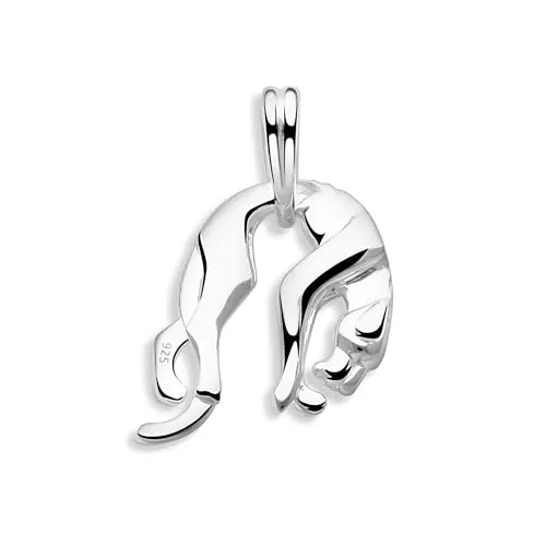 Tony Fein Kettenanhänger Panther Klein aus 925 Silber - Eleganter Kettenanhänger aus massivem Silber, handgefertigt und in Geschenkverpackung. Besondere Ösensenbreite von 4,5mm für vielseitige Tragemöglichkeiten.