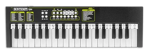 Bontempi Elektronisches Keyboard mit 37 Tasten - Klaviere & Keyboards für Kinder und Einsteiger, kompakte 37-Tasten-Tastatur mit Lernfunktion, 10 Songs und vielseitigen Klängen – ideal für kreative Musiker!
