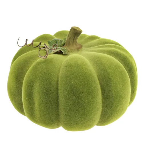 Deko Kürbis Moosgrün 32cm - Herbstdeko - Fensterdekoration aus hochwertigem Kunststoff, ideal für eine stilvolle Herbstatmosphäre mit modernem Design.