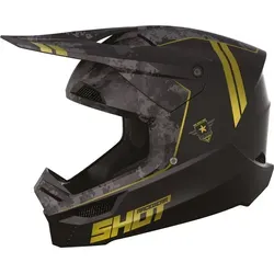 Shot Furious Army Motocross Helm, schwarz-gold, Größe L für Männer