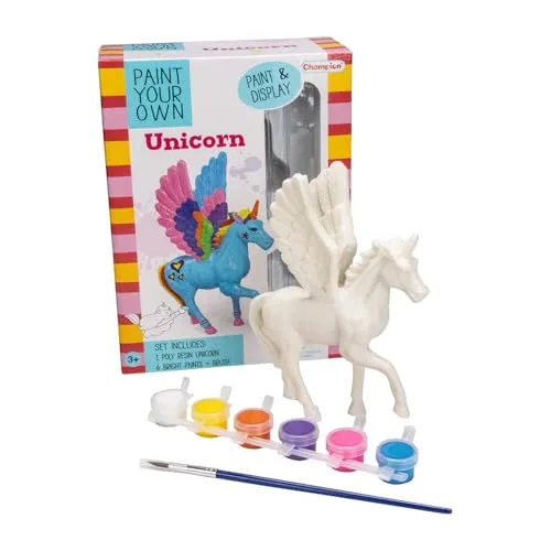 GICO Kinder DIY Einhorn Figur zum Bemalen Mädchen Jungen Kinder Geschenk Bastelset zum selber basteln und gestalten DIY-366