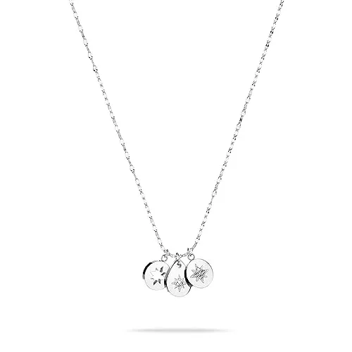 Tamaris Halskette Damen Edelstahl silber, ONE SIZE 688393-0001-09999 - Edelstahlkette mit verschiedenen Anhängern, langlebig und perfekt für jeden Anlass.