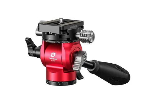 Leofoto Videoneiger BV-0R rot - Präzise Videostabilisierung - Stative, ideal für Filmemacher mit präziser Neigungsverstellung und robustem Design für optimale Stabilität.