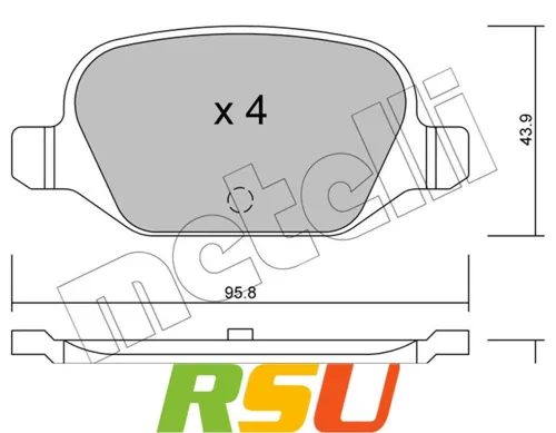 Metelli Bremsbelagsatz, Scheibenbremse 22-0324-0