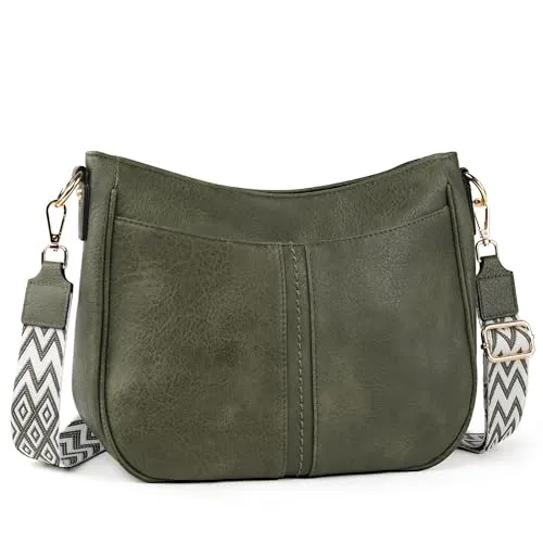TANTOMI Umhängetasche Damen Mittelgroß, Moderne Handtasche Damen Groß mit Abnehmbarem Schultergurt, Tasche Damen Crossbody Bag für Freizeit, Reisen, Arbeit