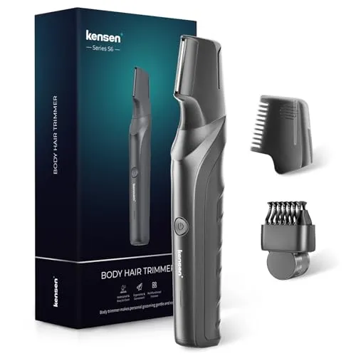 Kensen V-förmig Herren Intimrasierer Wasserdicht Körperrasierer Typ-C Nass Trocken Bodygroom für Beine Brust Achselhöhle Leiste Mit Aufsteckkämme