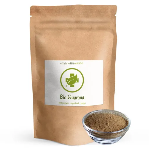Bio Guarana Pulver | 100 g | Paullinia cupana | Superfood | 100% VEGAN, PUR