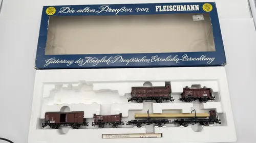 Fleischmann H0 4883 Güterzug K.P.E.V. ohne Lokomotive OVP Beschreibung -MONI-