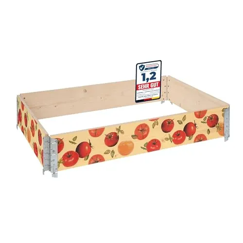 Garronda Hochbeet-Profil Holzaufsatzrahmen 120x80cm mit kreativem Print - Hochbeet aus skandinavischem Nadelholz mit einzigartigen Designs – ideal für Garten, Balkon oder kreative Projekte. Wetterfest und stabil, bringt Stil und Ordnung in jeden Raum!