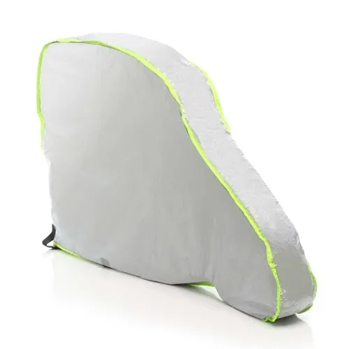 Wiltec Deichselabdeckung Silberfarben 95x61x15cm Deichselhaube für Wohnwagen und Anhänger, UV-beständig, wasserdicht, 2 Spanngurte, 210D Oxford-Gewebe