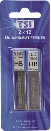 Bleistiftminen HB / 0,5mm x 60mm 24