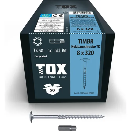 TOX Holzbauschrauben TIMBR TK 8,0 x 320 mm von TOX