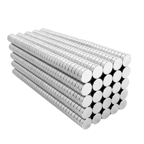 Strong Magnets Neodym Magnet - Rund 8 x 3 mm - 10 Stück - Extra stark, hält bis 1,3kg - Für Magnettafel, Kühlschrank, Whiteboard, Pinnwand, Büro