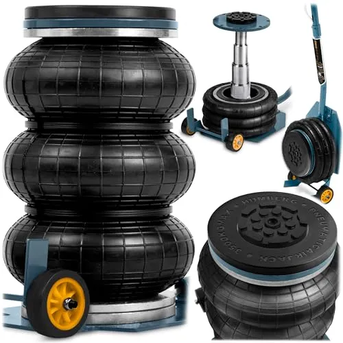 Humberg Wagenheber Pneumatischer Auto Heber 3,5 Tonnen 150-400 mm Luftwagenheber Sicherheitsventil Schwarz