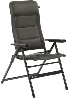 TRAVELLIFE BARLETTA COMFORT L Stuhl dark grey - Camping-Möbel mit 7 verstellbaren Positionen für optimalen Sitzkomfort. Der Barletta Comfort L bietet weiche Airmesh-Polsterung und ist leicht, kompakt und ideal für entspannte Momente im Freien.