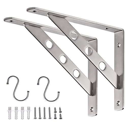 YUMORE Schwerlastkonsole 250 x 180 mm – Robuste Regalträger aus Edelstahl