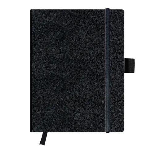 HERLITZ - NOTIZBUCH SCHWARZ CLASSIC TABLET KUNSTLEDERBEZUG KARIERT 96 BLATT NEU
