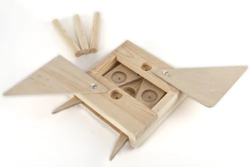 Produktbild SAUERLAND Intelligenzspielzeug/Hundespielzeug Multi 34 x 24 x 10 cm für Hunde, Katzen, Kleintiere | Kombinationsspiel, Motivationsspielzeug aus Echtholz