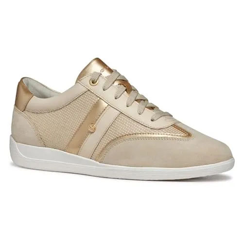 Geox Damen D Myria B Sneaker, Lt Gold/Lt Taupe, 41 EU