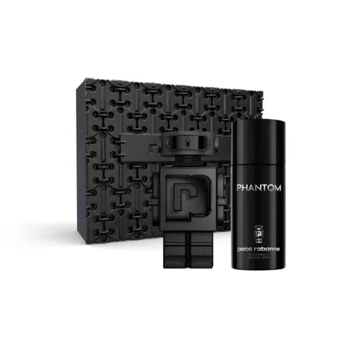 Paco Rabanne Phantom Parfum Eau De Parfum Spray 100ml Set - Eau de Parfum Set für Herren, mit 100ml Spray und 150ml Deodorant in einer eleganten Metallbox - perfekt für die festliche Saison.
