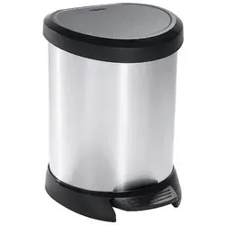 Tretabfalleimer 5 Liter | Metall-Optik Schwarz - Praktischer Tretabfalleimer für Hygiene und Ordnung. Mit 5 Litern Fassungsvermögen und herausnehmbarem Inneneimer ermöglicht er eine einfache Entleerung. Der robuste Behälter in modernem Design ist ideal für Zuhause und gewerbliche Nutzung.