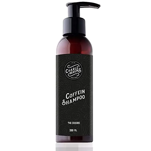 Charlemagne Koffein Shampoo Herren gegen Haarausfall - 200 ml, Balthazar-Duft - Haarshampoo Herren für Haarwachstum & Fülle - Anti Haarausfall Männershampoo - Haarseife Haarausfall - Made in Germany