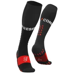 Compressport Unisex Full Socks Run schwarz - Sportsocken mit gezielter Kompression für optimale Unterstützung beim Laufen. Die 3D.Dot-Technologie schützt und fördert die Durchblutung für mehr Komfort und Leistung.